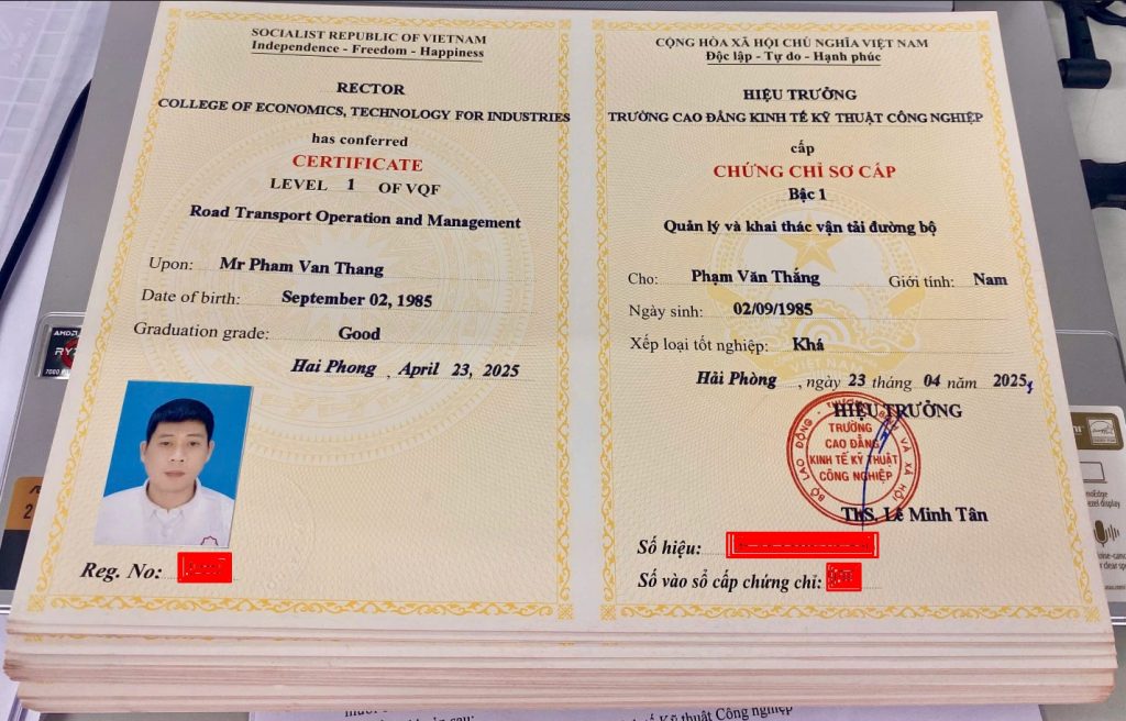 Chứng Chỉ Điều Hành Vận Tải | Học 2 Tháng | Chứng Chỉ Toàn Quốc 8 chung-chi-so-cap-van-tai