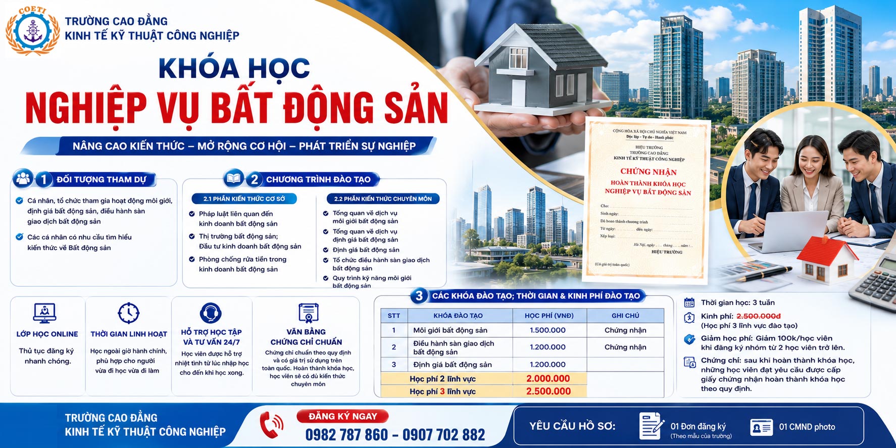 banner bds Khoá học Nghiệp vụ bất động sản