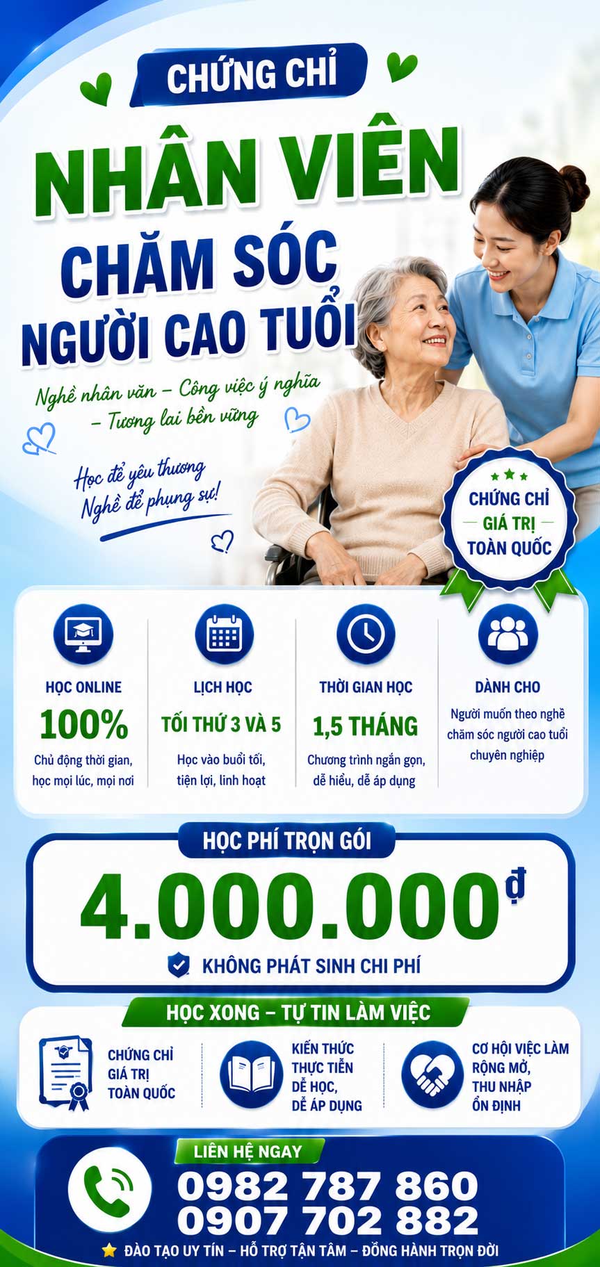 Khóa đào tạo chăm sóc người cao tuổi 2 m nct Khóa đào tạo chăm sóc người cao tuổi