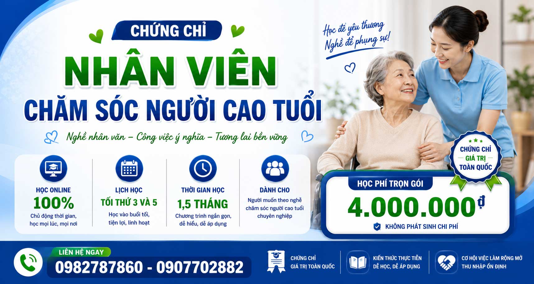 Khóa đào tạo chăm sóc người cao tuổi 1 Khoá học chăm sóc người cao tuổi