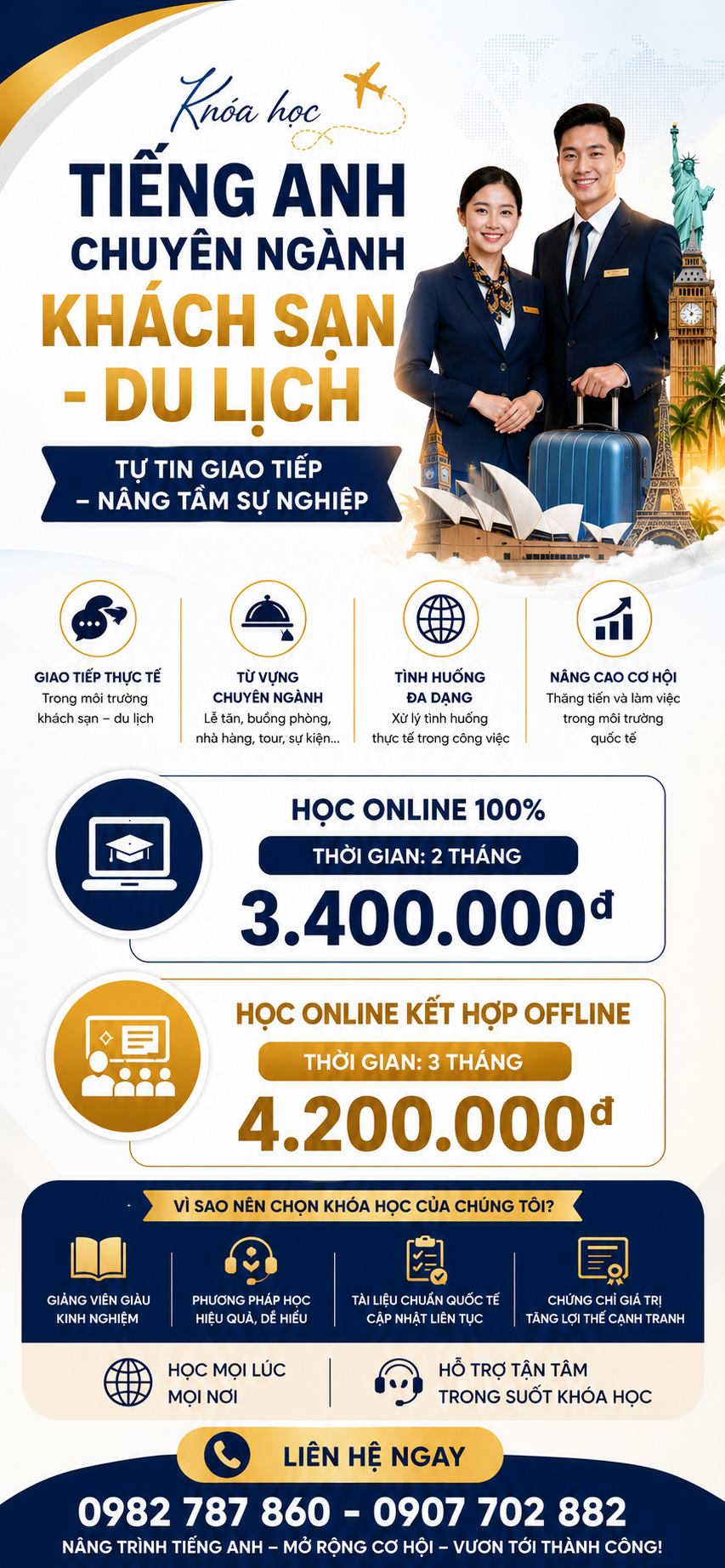 tieng anh ks mobile Khóa học tiếng anh khách sạn du lịch chuyên nghiệp