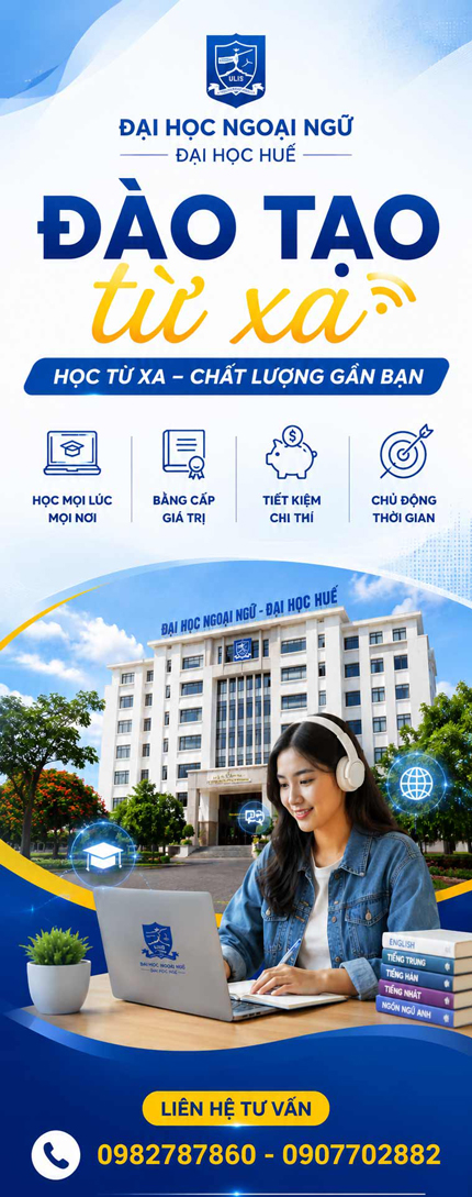 m ngoai ngu hue 1 Tuyển sinh hệ đào tạo từ xa Đại học ngoại ngữ Huế