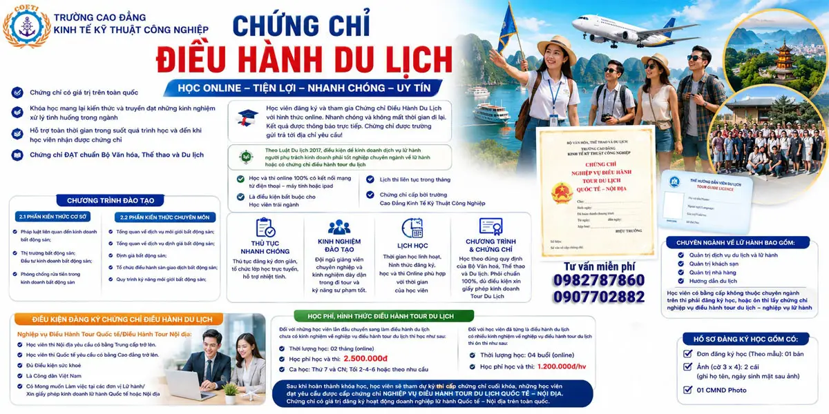 chứng chỉ điều hành du lịch
