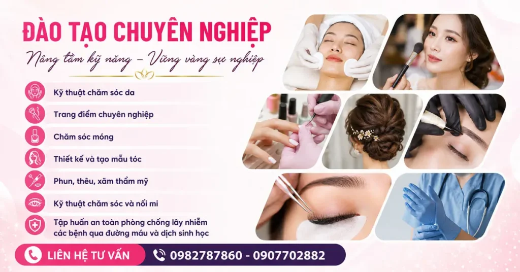 Khoá học cấp chứng chỉ chăm sóc sắc đẹp