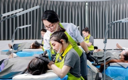 Thiết kế và tạo mẫu tóc, Phun, thêu, xăm thẩm mỹ