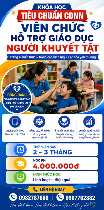 Khoá học chuẩn chức danh cham soc nguoi khuyet tat