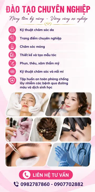 Khoá học cấp chứng chỉ chăm sóc sắc đẹp