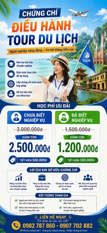 chứng chỉ điều hành du lịch