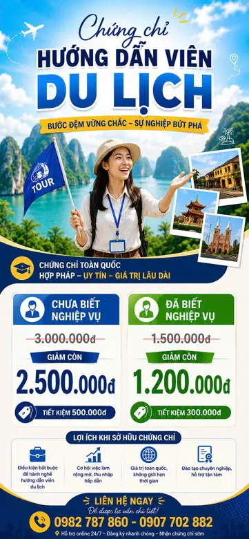 chứng chỉ hướng dẫn viên du lịch 1