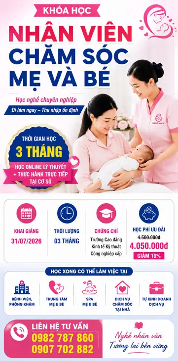 khóa học nhân viên chăm sóc mẹ và bé