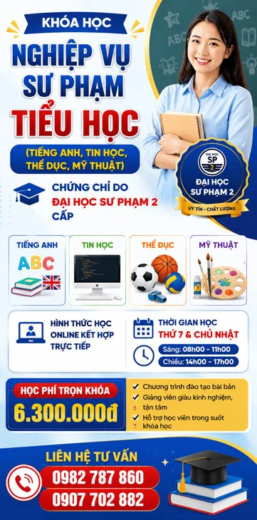 Khóa Học Nghiệp Vụ Sư Phạm Tiểu Học